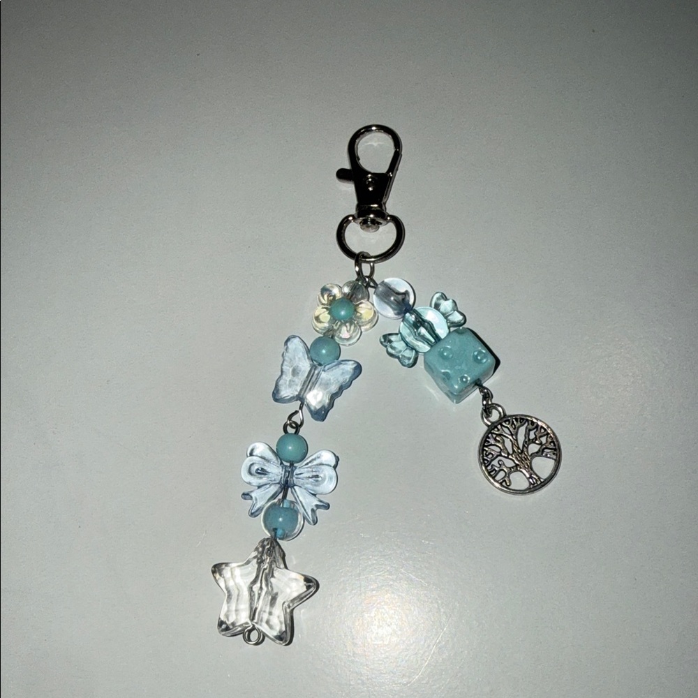 Elegant Blue tree of life Keychain